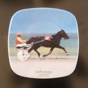 Arabia Suomen Hippos vuosilautanen, 1991, suunnittelija , 1991, ori Patrik, numeroitu tilaustyö, hevosaihe