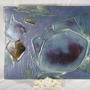 Arabia seinälaatta, käsinmaalattu, suunnittelija Maj-Britt Heilimo, käsinmaalattu, signeerattu