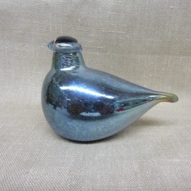 Nuutajärvi koristelintu, Tirri, suunnittelija Oiva Toikka, Tirri, pieni, signeerattu, lysteri