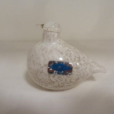 Nuutajärvi koristelintu, Kiiruna, suunnittelija Oiva Toikka, Kiiruna, pieni, signeerattu