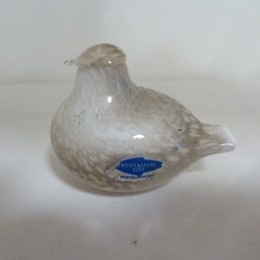 Nuutajärvi koristelintu, Kiiruna, suunnittelija Oiva Toikka, Kiiruna, pieni, signeerattu