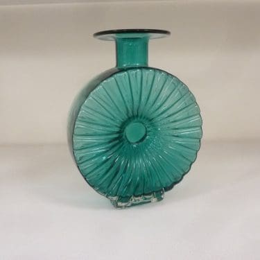 Riihimäen lasi Aurinkopullo koristepullo, 3/4, suunnittelija Helena Tynell, 3/4