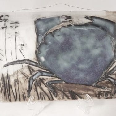 Arabia seinälaatta, suunnittelija Maj-Britt Heilimo, käsinmaalattu, signeerattu