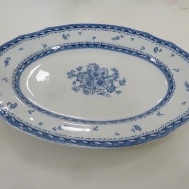 Arabia Suomenkukka vati, sininen, suunnittelija , soikea, kuparipainokoriste