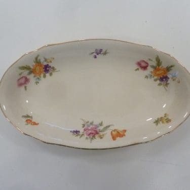 Arabia Kesäkukka vati, pieni, suunnittelija , pieni, kukka-aihe, soikea, siirtokuva