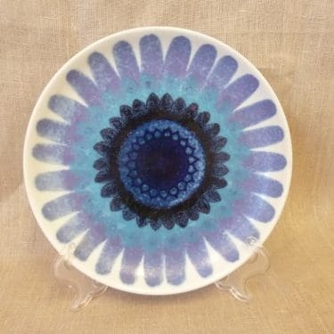 Arabia Hehku lautanen, suunnittelija Hilkka-Liisa Ahola, käsinmaalattu, signeerattu