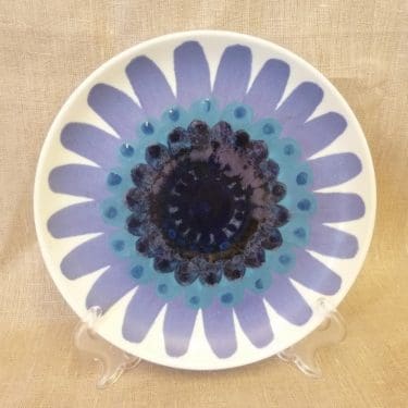 Arabia Hehku lautanen, suunnittelija Hilkka-Liisa Ahola, käsinmaalattu, signeerattu