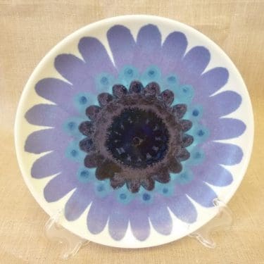 Arabia Hehku lautanen, suunnittelija Hilkka-Liisa Ahola, käsinmaalattu, signeerattu