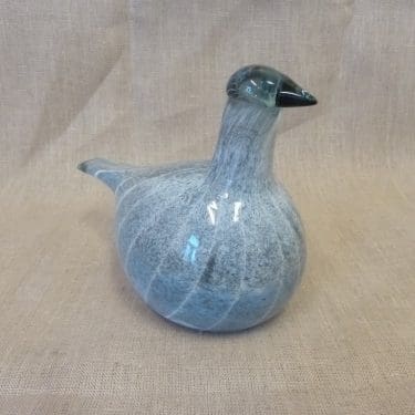 Nuutajärvi koristelintu, Kuikan Poikanen, suunnittelija Oiva Toikka, Kuikan Poikanen, signeerattu