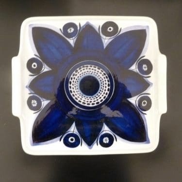 Arabia AJ61 tarjotin, sininen, suunnittelija Svea Granlund, käsinmaalattu, signeerattu