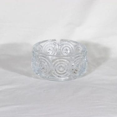 Riihimäen lasi Rengas tuhka-astia, kirkas, suunnittelija Tamara Aladin,