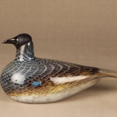 Nuutajärvi koristelintu, Kihu, suunnittelija Oiva Toikka, Kihu, iso, numeroitu, signeerattu