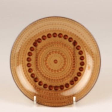 Nuutajärvi Kastehelmi lautaset, ruskea, 6 kpl, suunnittelija Oiva Toikka,