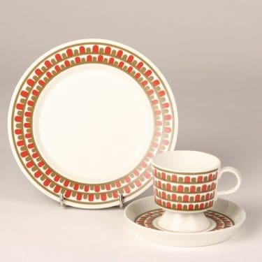 Arabia Raanu kahvikuppi, Väinämöinen, suunnittelija Olga Osol, Väinämöinen, serikuva, monivärinen