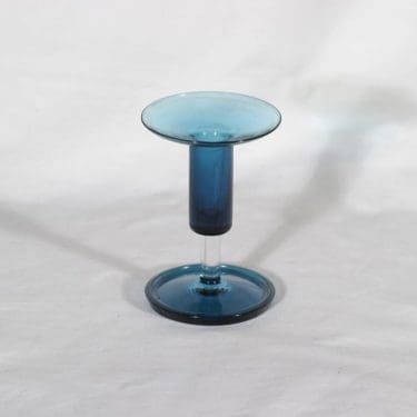 Riihimäen lasi Harlekiini kynttilänjalka, signeerattu, suunnittelija Nanny Still, signeerattu