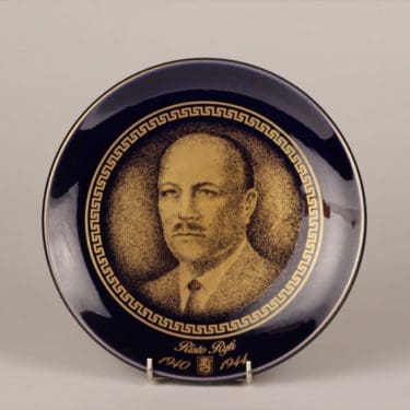 Arabia Suomen presidentit seinälautanen, Risto Ryti, suunnittelija Veikko Roininen, Risto Ryti