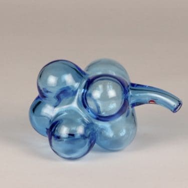 Nuutajärvi Rypäle taidelasi, turkoosi, suunnittelija Oiva Toikka, signeerattu