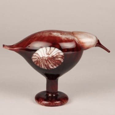 Nuutajärvi Vuosilintu koristelintu, 2010 Ruusunnuppu, suunnittelija Oiva Toikka, 2010 Ruusunnuppu, jalallinen, signeerattu