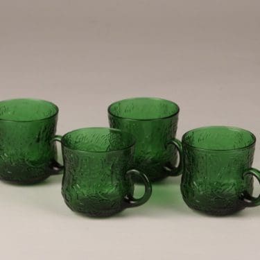 Nuutajärvi Fauna boolimukit, 12 cl, 4 kpl, suunnittelija Oiva Toikka, 12 cl