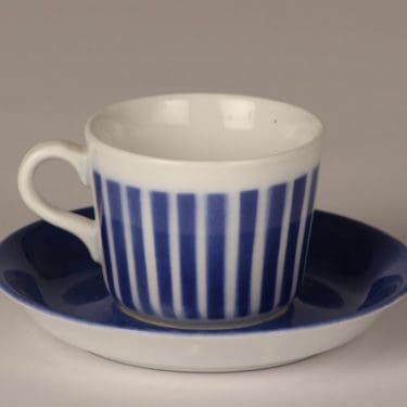 Arabia AA kahvikuppi, sininen, suunnittelija , puhalluskoriste, retro