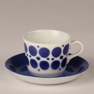 Arabia AA kahvikuppi, sininen, suunnittelija , puhalluskoriste, retro