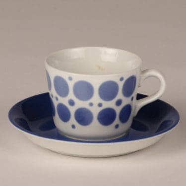 Arabia AA kahvikuppi, sininen, suunnittelija , puhalluskoriste, retro