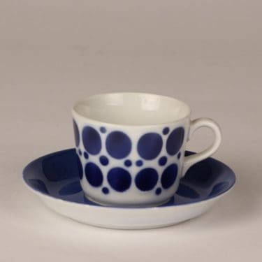 Arabia AA kahvikuppi, sininen, suunnittelija , puhalluskoriste, retro