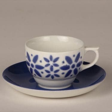 Arabia Armi kahvikuppi, sininen, suunnittelija , puhalluskoriste, retro