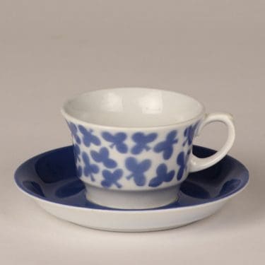 Arabia EP kahvikuppi, sininen, suunnittelija , puhalluskoriste, retro