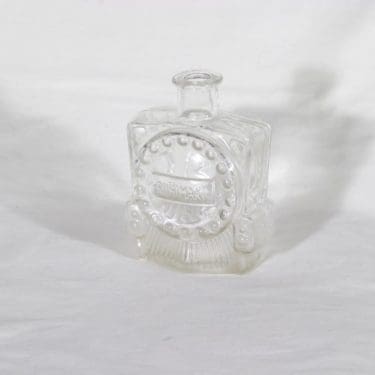 Riihimäen lasi Veturipullo koristepullo, kirkas, suunnittelija Erkkitapio Siiroinen,