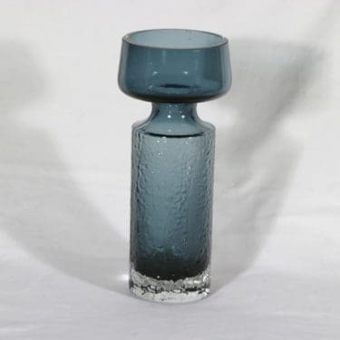 Riihimäen lasi Safari maljakko, siniharmaa, suunnittelija Tamara Aladin,