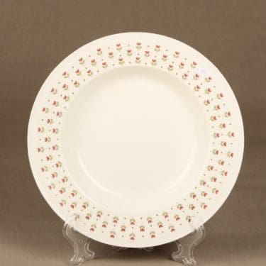 Arabia Miniflora lautaset, syvä, suunnittelija , syvä, serikuva, kukka-aihe