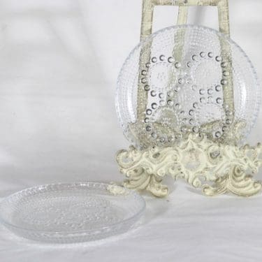 Riihimäen lasi Grapponia lautaset, kirkas, 2 kpl, suunnittelija Nanny Still,