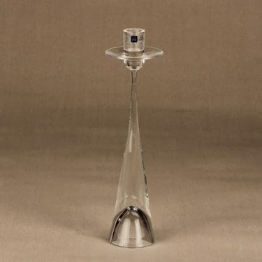 Nuutajärvi Aurora kynttilänjalka, kirkas, suunnittelija Heikki Orvola,