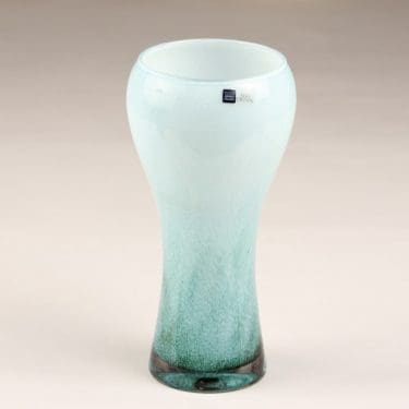 Nuutajärvi Pastoraali maljakko, vihertävä, suunnittelija Inkeri Toikka,