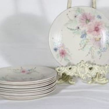 Arabia ARA lautaset, käsinmaalattu, 10 kpl, suunnittelija , käsinmaalattu
