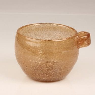 Nuutajärvi Iglu malja, ruskea, suunnittelija Oiva Toikka, signeerattu