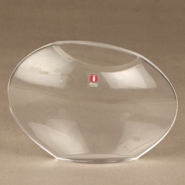 Iittala Aava maljakko, kirkas, suunnittelija Markku Salo, signeerattu