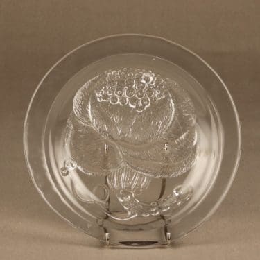 Nuutajärvi Pioni lautanen, matala, suunnittelija Oiva Toikka, matala