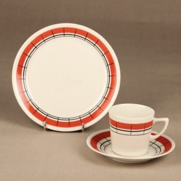 Arabia Verkko kahvikuppi, käsinmaalattu, suunnittelija Esteri Tomula, käsinmaalattu, retro