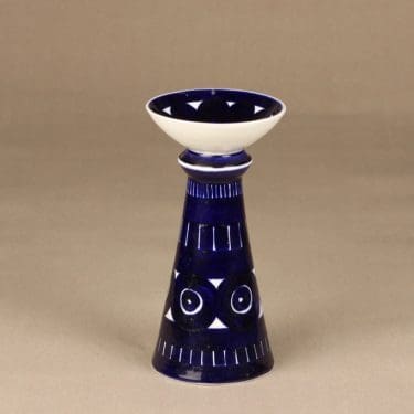 Arabia Valencia kynttilänjalka, suunnittelija Ulla Procope, käsinmaalattu, signeerattu