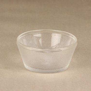 Nuutajärvi Saana jälkiruokakulho, kirkas, suunnittelija Oiva Toikka,