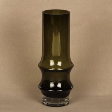 Riihimäen lasi Reimari maljakko, vihreä, suunnittelija Tamara Aladin,