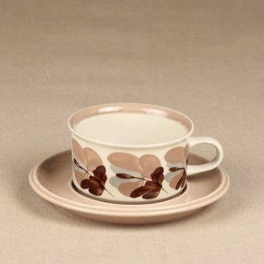 Arabia Koralli teekuppi, käsinmaalattu, suunnittelija Raija Uosikkinen, käsinmaalattu