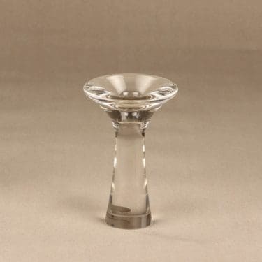 Iittala 3412 kynttilänjalka, kirkas, suunnittelija Tapio Wirkkala, signeerattu