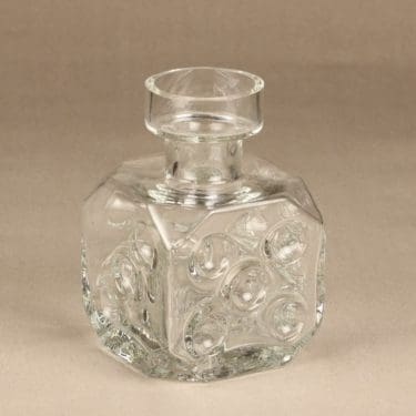 Riihimäen lasi Arpa on heitetty maljakko, kirkas, suunnittelija Erkkitapio Siiroinen,