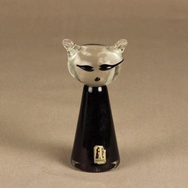 Kumela Kissa taidelasi, signeerattu, suunnittelija Armando Jacobino, signeerattu