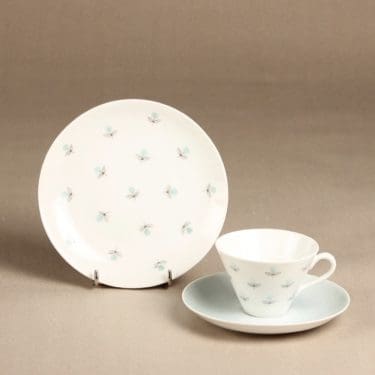 Arabia Monica kahvikuppi, käsinmaalattu, suunnittelija Esteri Tomula, käsinmaalattu, kukkakuvio