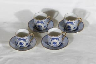 Arabia She-foo mocka cup, 4 pcs, copper ornament