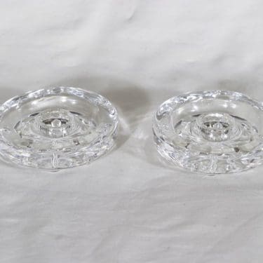 Riihimäen lasi Lumitähti kynttilänjalat, kirkas, 2 kpl, suunnittelija Nanny Still,